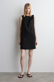 COS Twist-Detail Linen Mini Dress