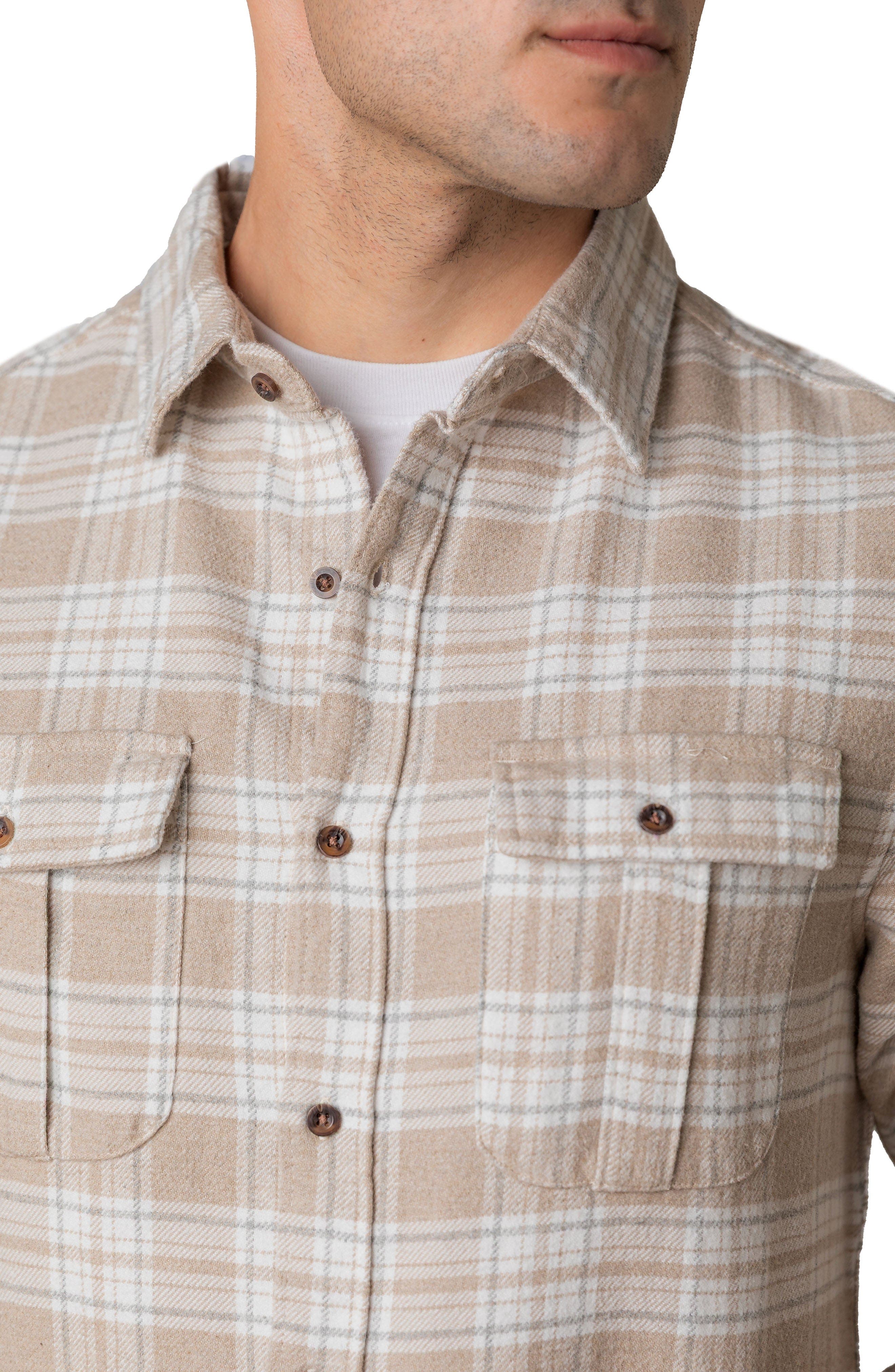 Organic Flannel Double Pocket Button Down Shirt - image 4