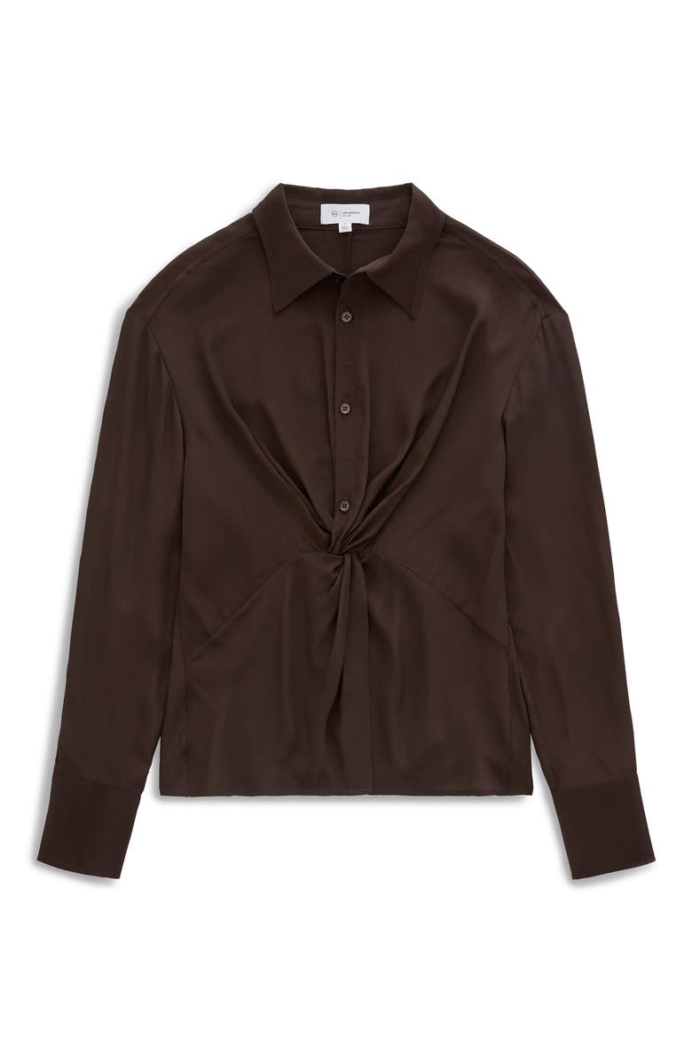 Bel Twisted Shirt, Alternate, color, BURNT UMBER