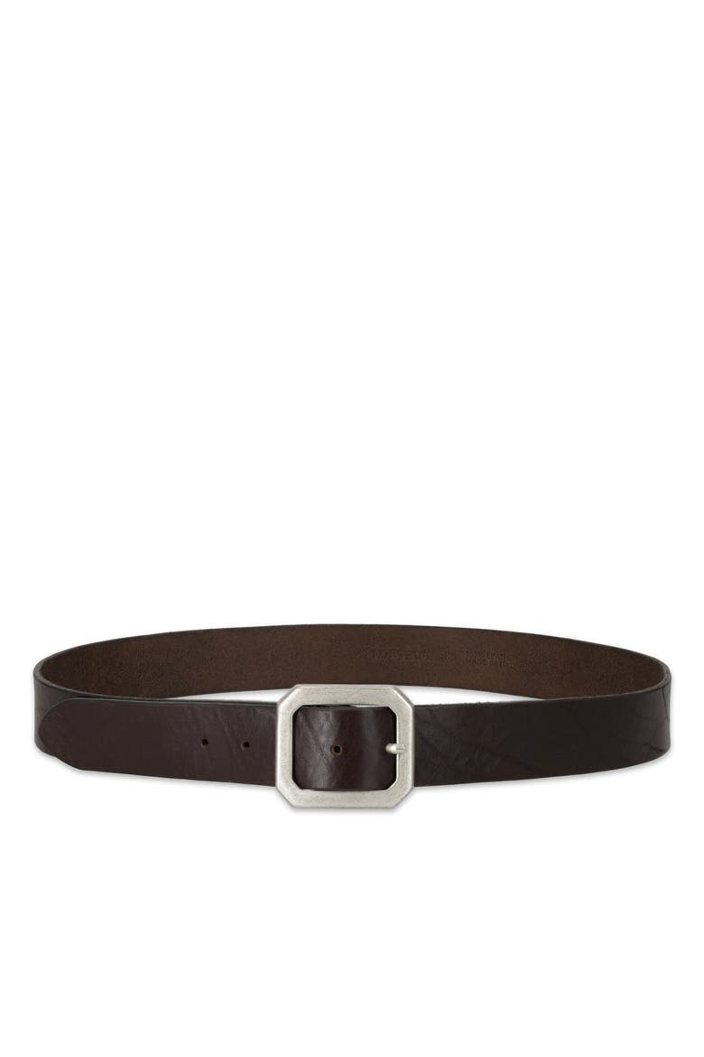Oregon Leather Belt, Main, color, Dark Brown