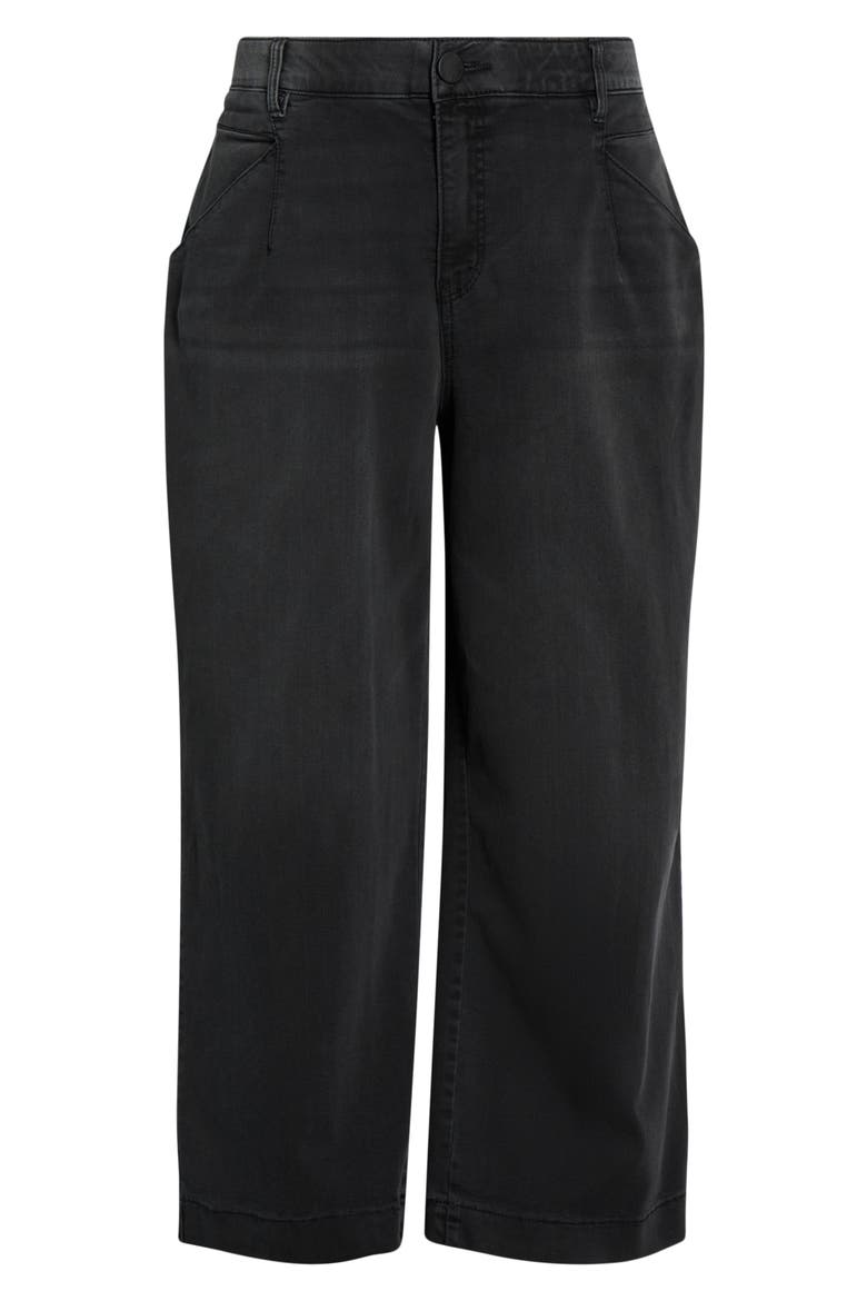 Wyatt Skyrise V-Pocket Ankle Wide Leg Jeans, Alternate, color, WASHED BLACK