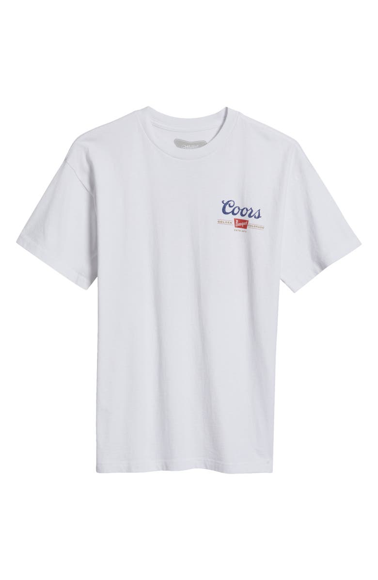 The Forecast Agency Coors Banquet Bottles Graphic T-Shirt, Alternate, color, White