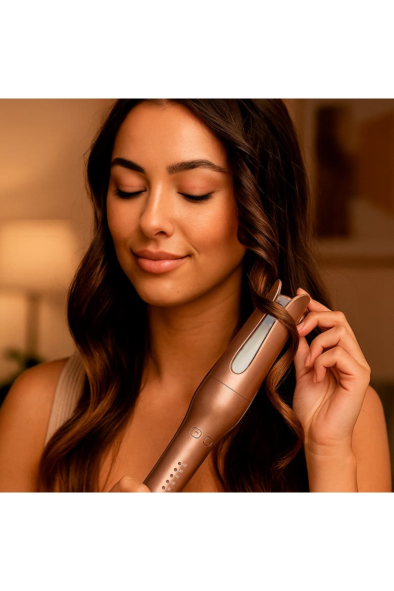 LED Scalp Brush & Pro Auto Curling Iron, Alternate, color, Multicolor