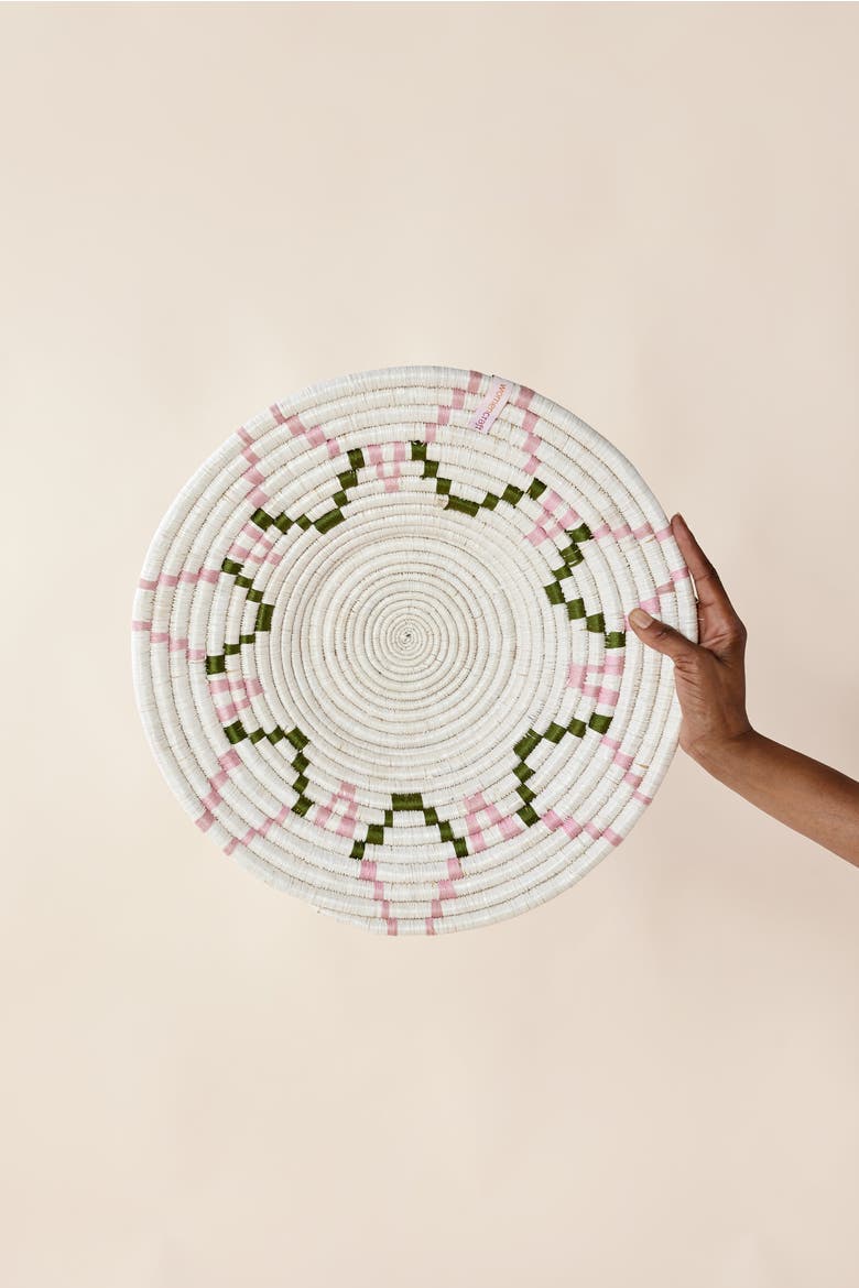 Mosaic Sunburst Wall Basket, Main, color, Natural