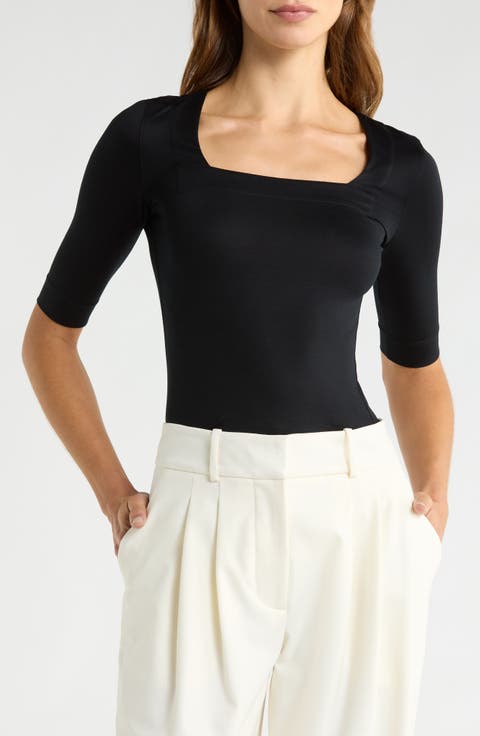 Square Neck Jersey T-Shirt