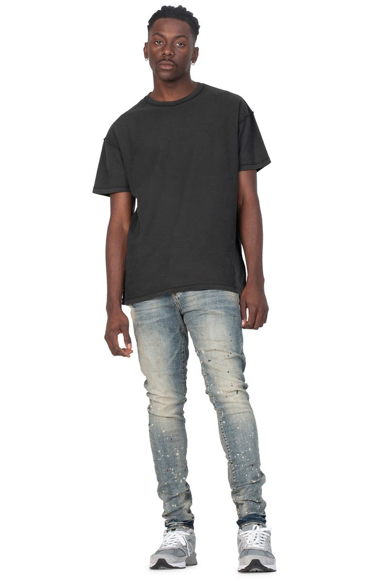 PURPLE Paint Splatter Slim Jeans