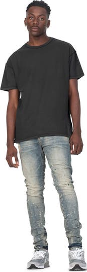 PURPLE Paint Splatter Slim Jeans
