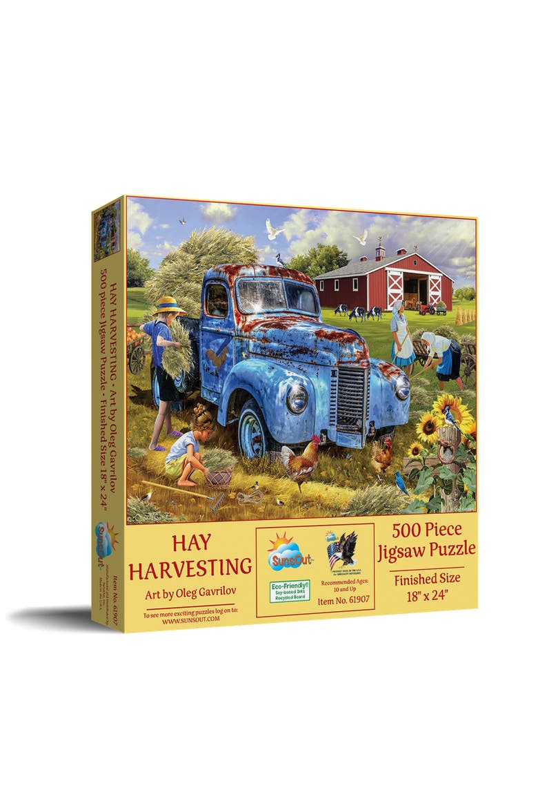 Hay Harvestng 500 piece Jigsaw Puzzle for Adults, Main, color, Multicolor