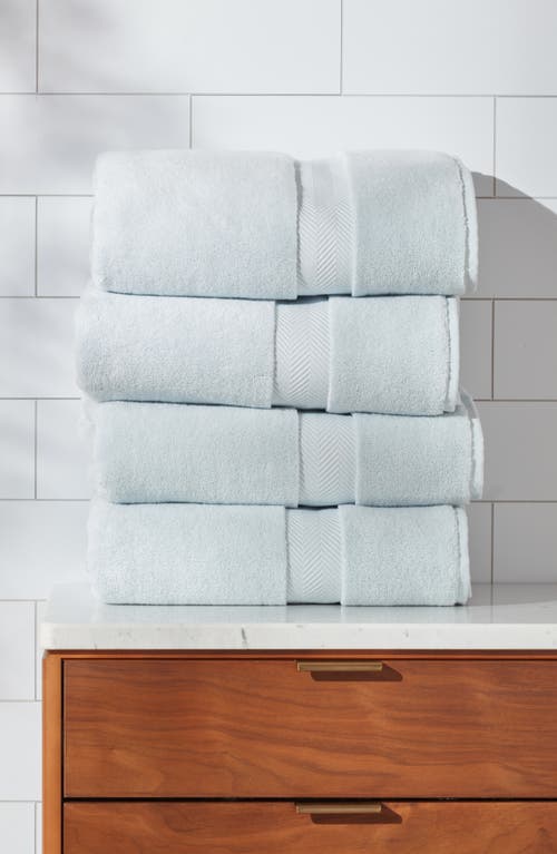 Nordstrom Organic Hydrocotton Set Of 4 Bath Towels $140 Value In Blue