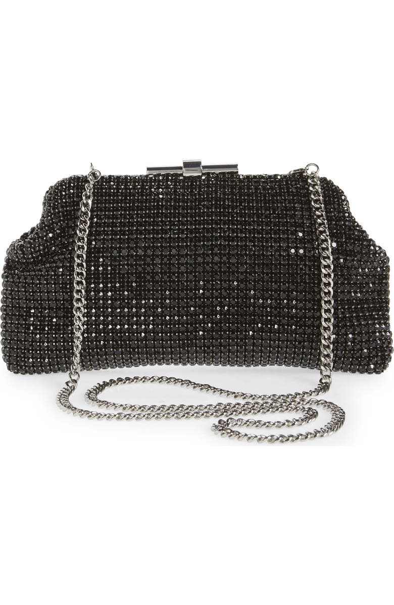 Reiss Adaline Crystal Embellished Clutch, Alternate, color, Black