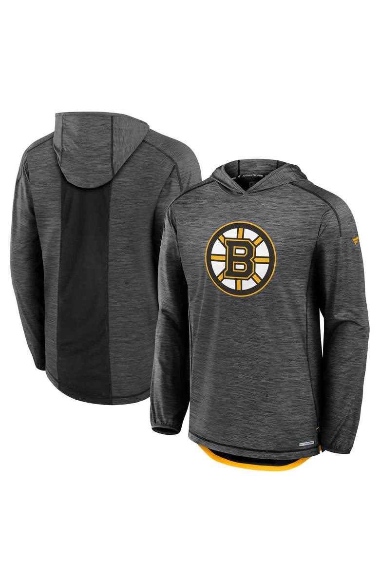 FANATICS Men's Fanatics  Black Boston Bruins Authentic Pro Rink Lightweight Pullover Hoodie, Alternate, color, 
