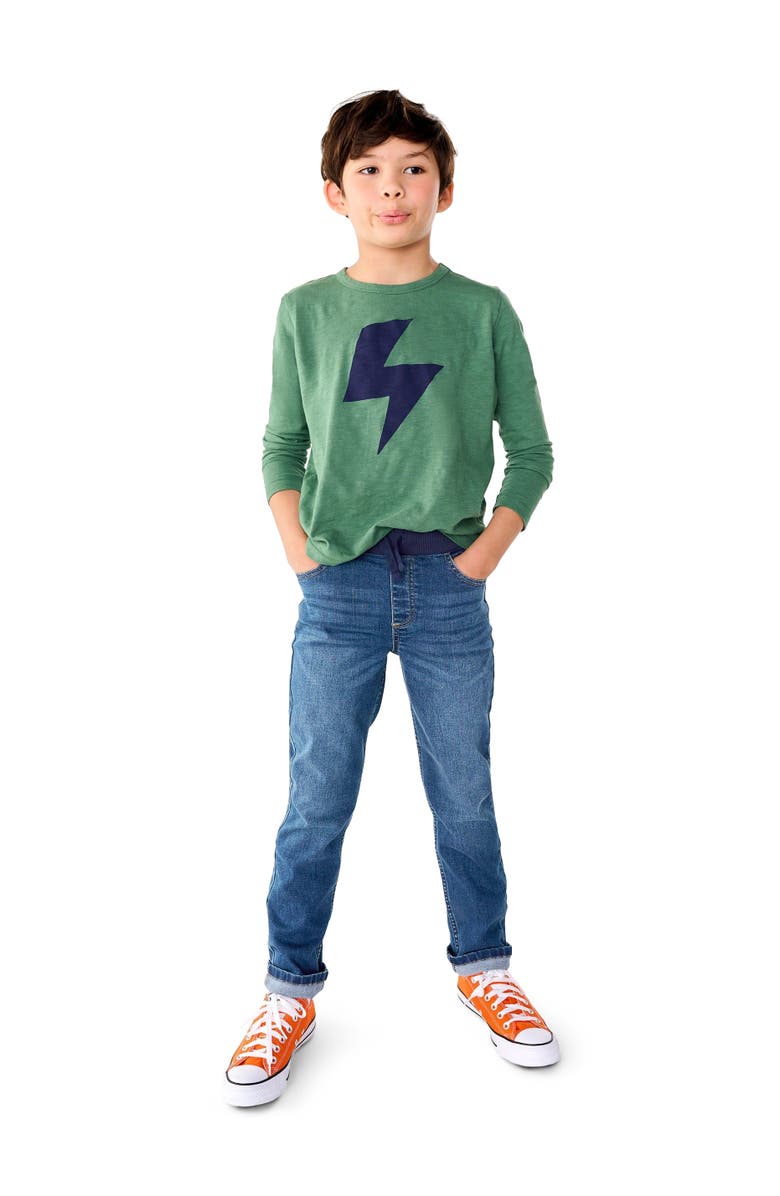 Primary Kids Pull-On Jean, Alternate, color, Classic Wash
