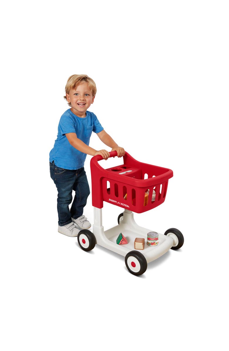 Radio Flyer Scan & Sort Grocery Cart Toy with Lights & Sounds, Alternate, color, Red