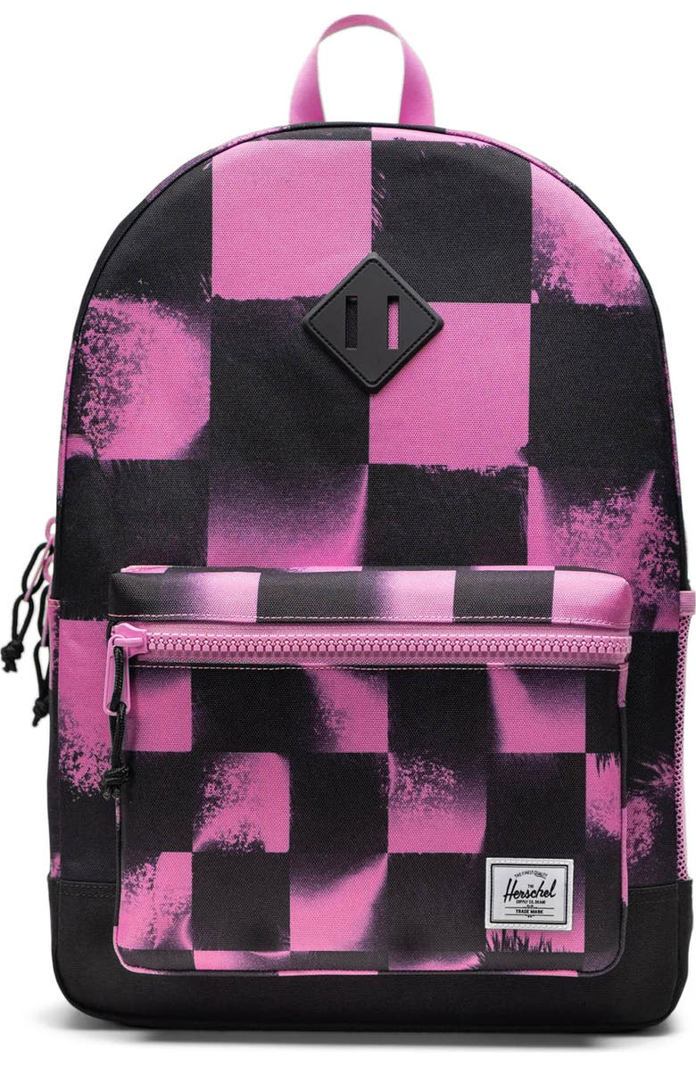 Herschel Supply Co. Kids' Heritage Youth Backpack, Main, color, Stencil Checker Opera Mauve