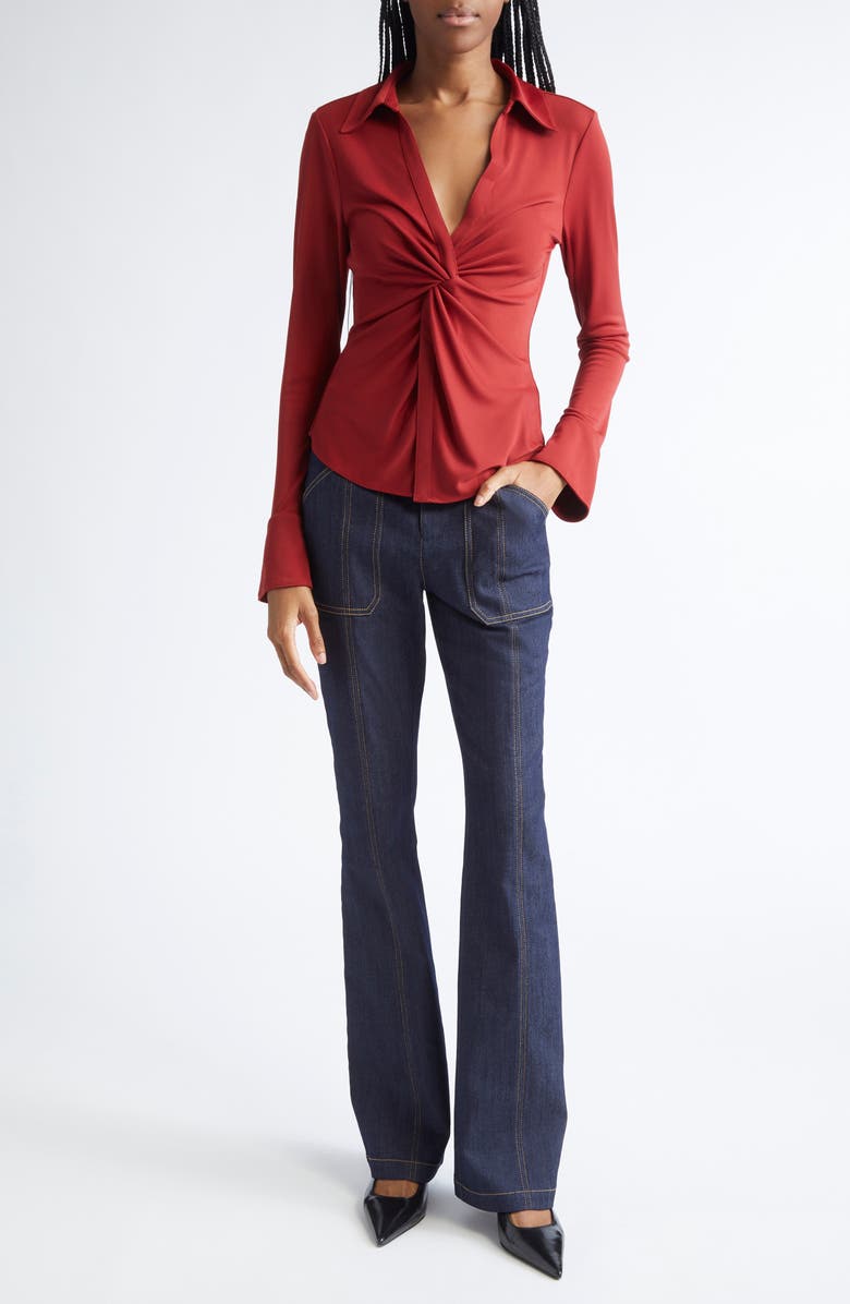 Cinq à Sept McKenna Twist Front Jersey Shirt, Alternate, color,