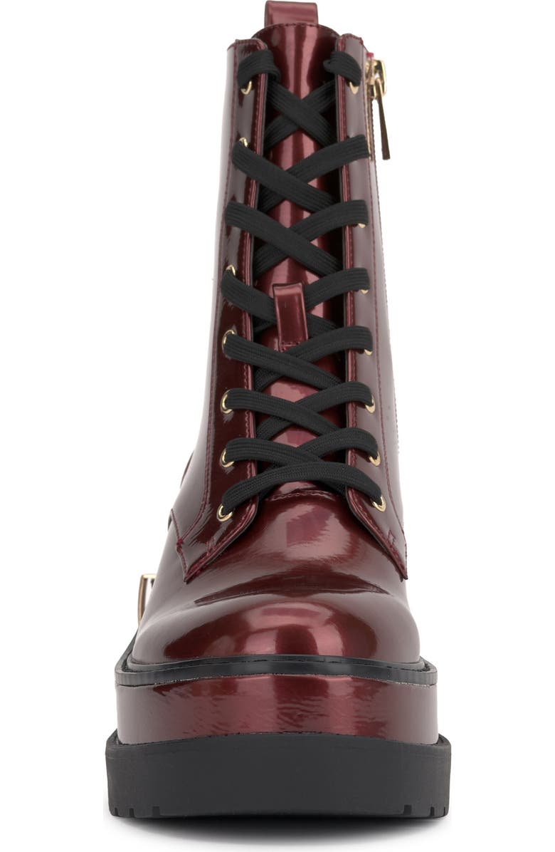 Jessica Simpson Imelda Lace-Up Platform Moto Bootie, Alternate, color, Oxblood