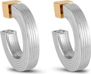 IVI Los Angeles Small Signore Hollow Hoop Earrings