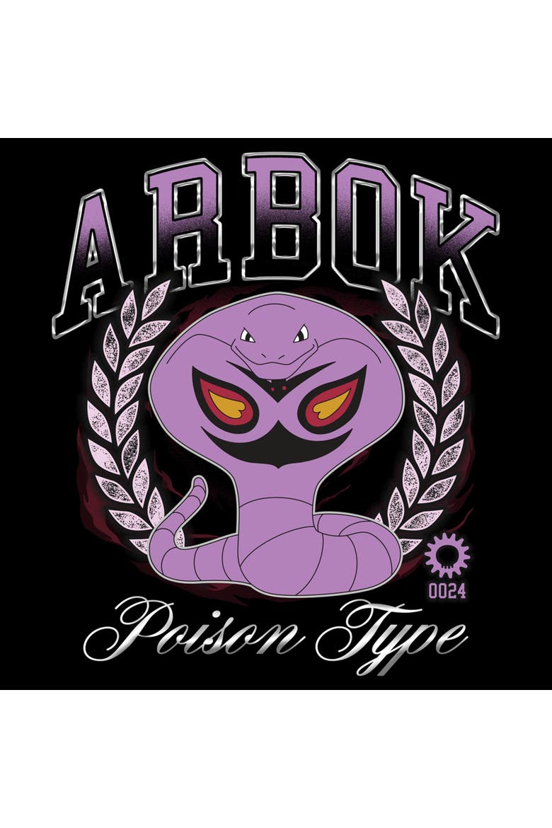 Men's Arbok 0024 Poison Type Short Sleeve Graphic T-Shirt, Alternate, color, Black