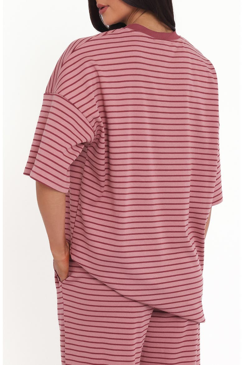 Wilda Oversize Stripe T-Shirt, Alternate, color, PINK RED STRIPE