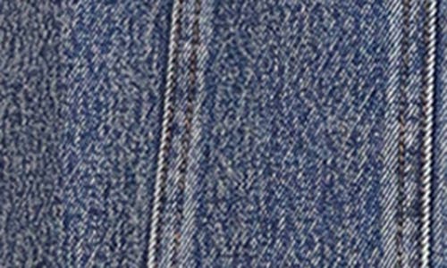 Avec Les Filles Belted Puff Sleeve Denim Dress In Blue