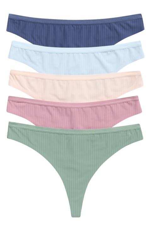 Chrissy Assorted 5-Pack Thongs