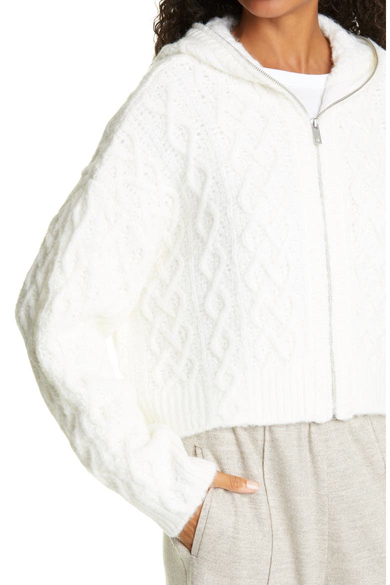 Cecelia Zip Hoodie, Alternate, color, WHT