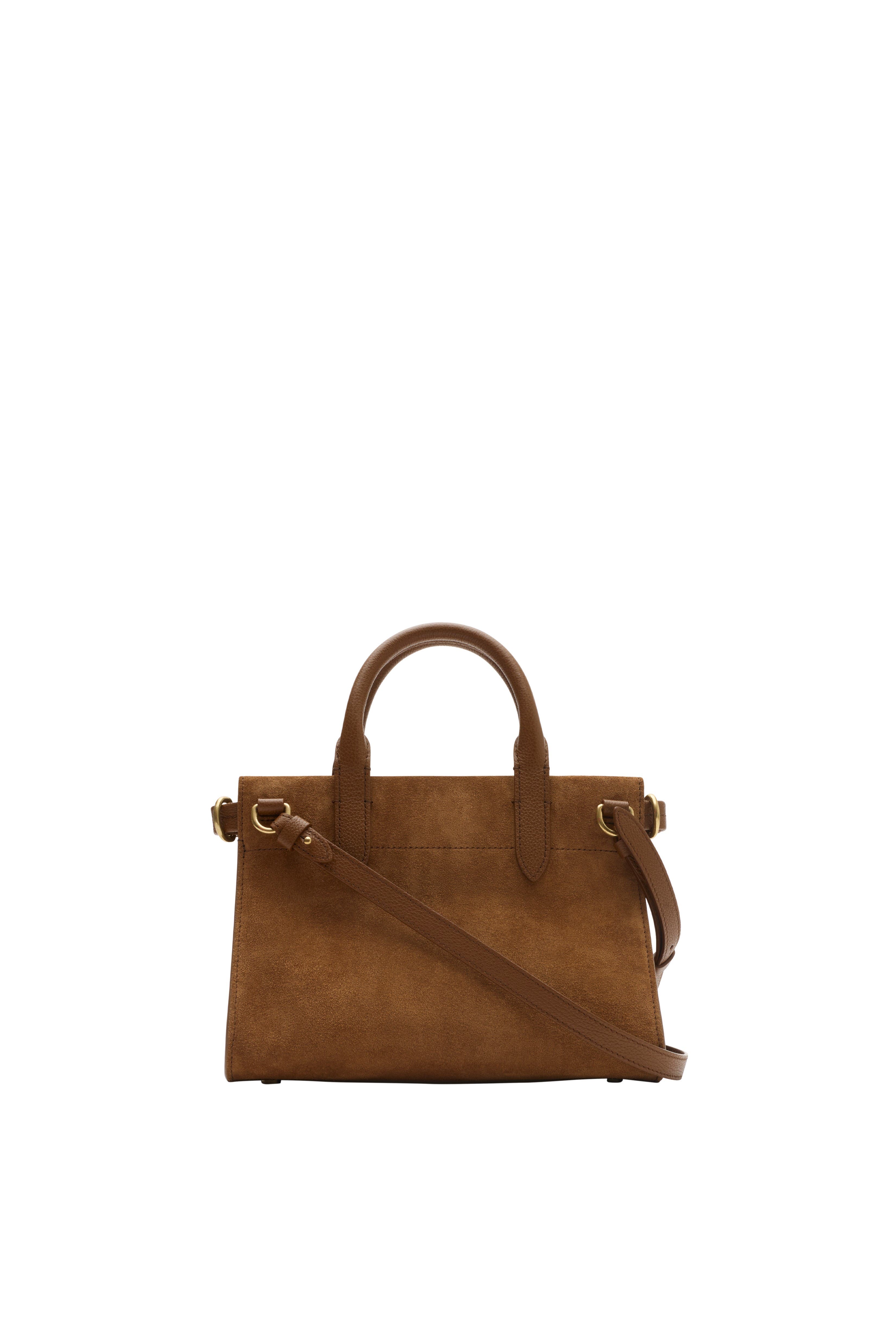 Burberry Mini Cotswolds Tote, Alternate, color, Hazel Brown