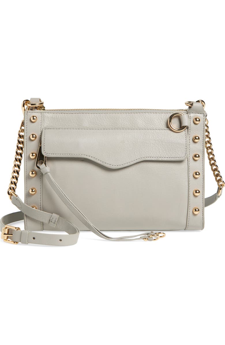 Rebecca Minkoff M.A.B. Studded Leather Crossbody Bag, Main, color,