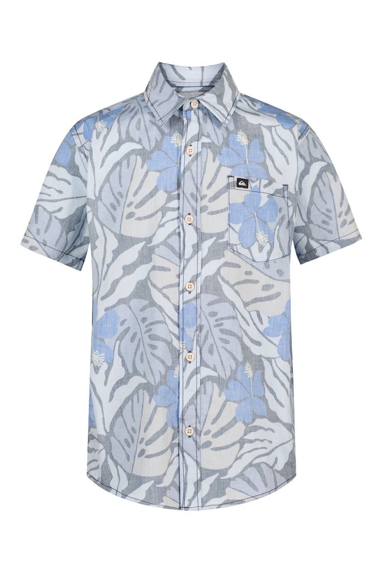 Kids' Palm Breeze Short Sleeve Shirt, Main, color, SKYWAY