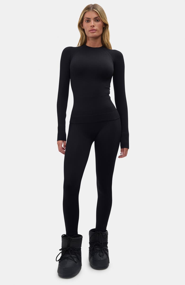 Halfdays Sophia Base Layer Leggings, Alternate, color, Black