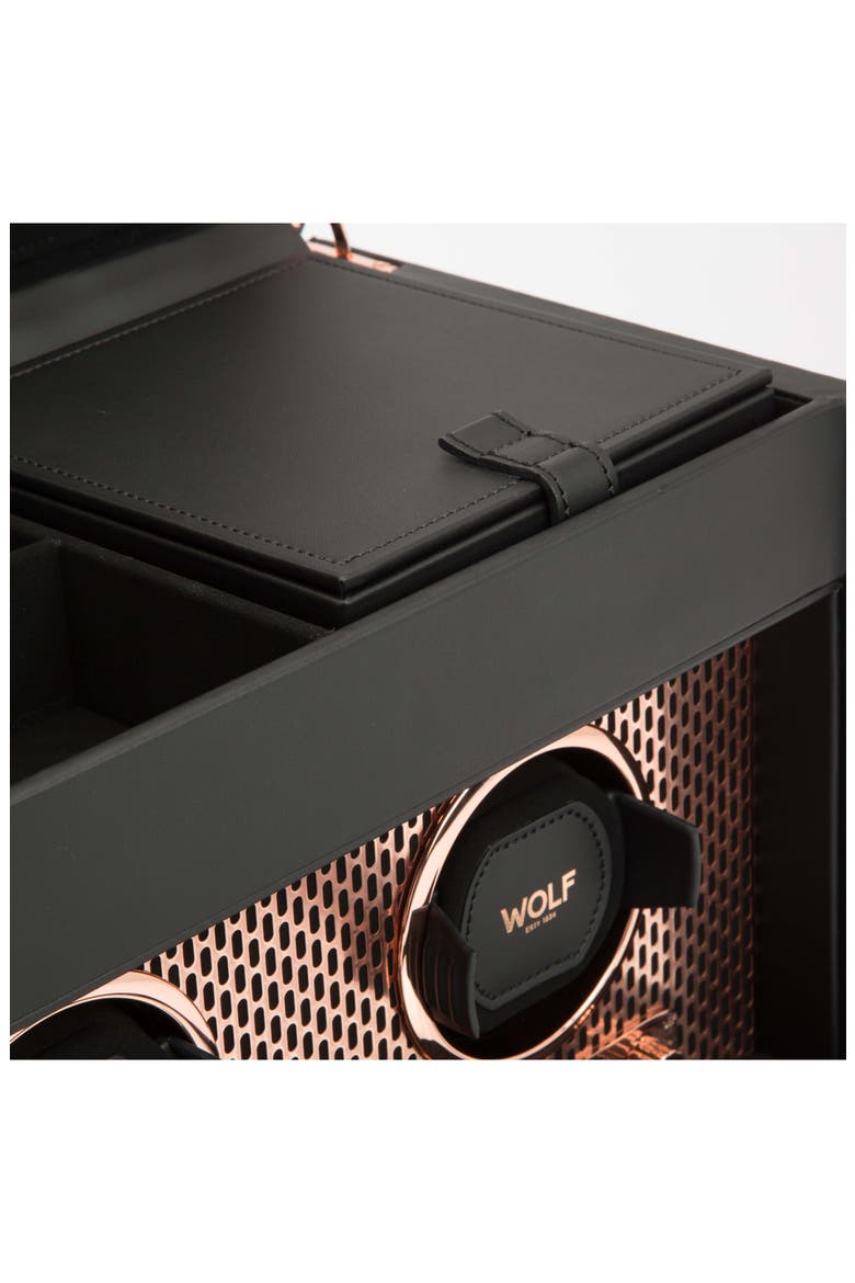 Axis Double Watch Winder with Storage, Alternate, color, COPPER