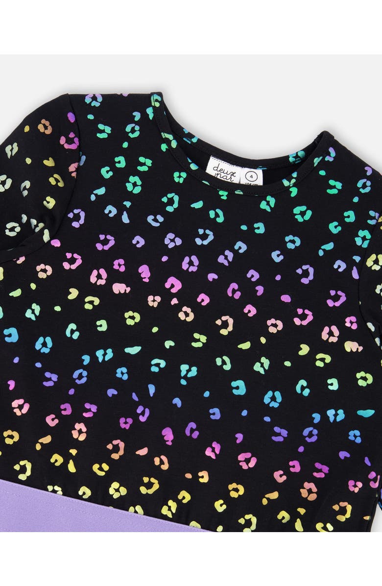 Deux par Deux Jersey Dress, Alternate, color, Multicolor Leopard Print