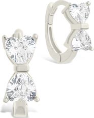 Sterling Forever Ravenna Cubic Zirconia Hoop Earrings