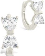 Sterling Forever Ravenna Cubic Zirconia Hoop Earrings