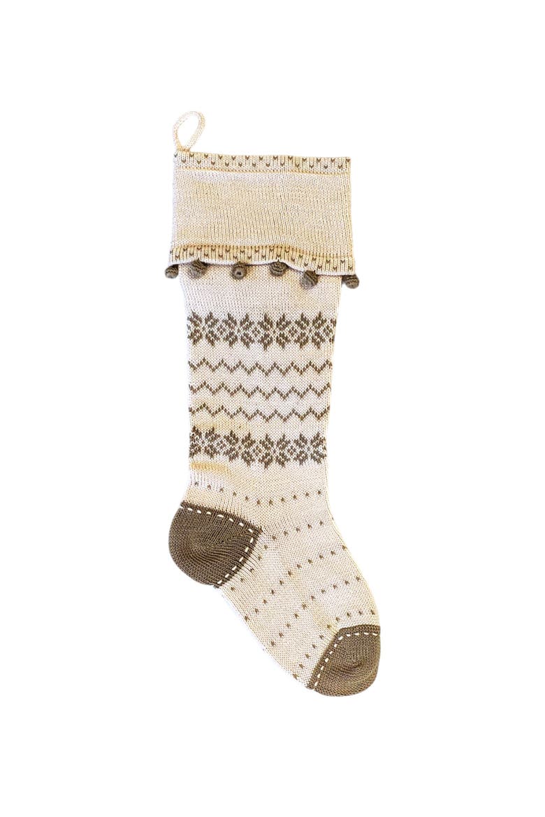 Ecru Nordic Stocking, Main, color, Ivory