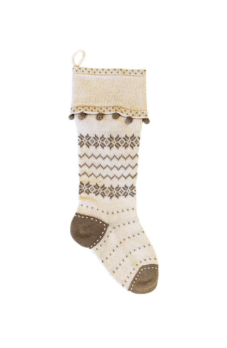Melange Collection Ecru Nordic Stocking, Main, color, Ivory