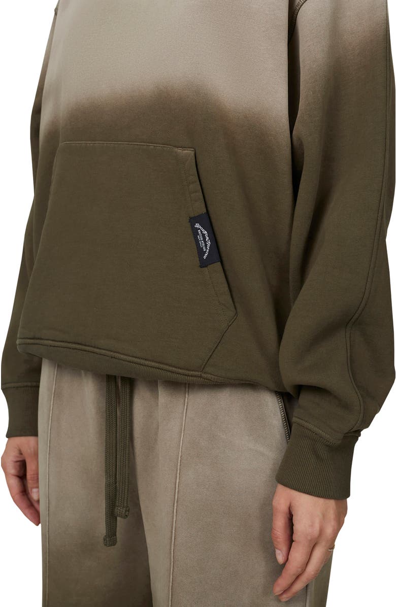 Good For Nothing Gradient Spray Relaxed Hoodie, Alternate, color, Brown