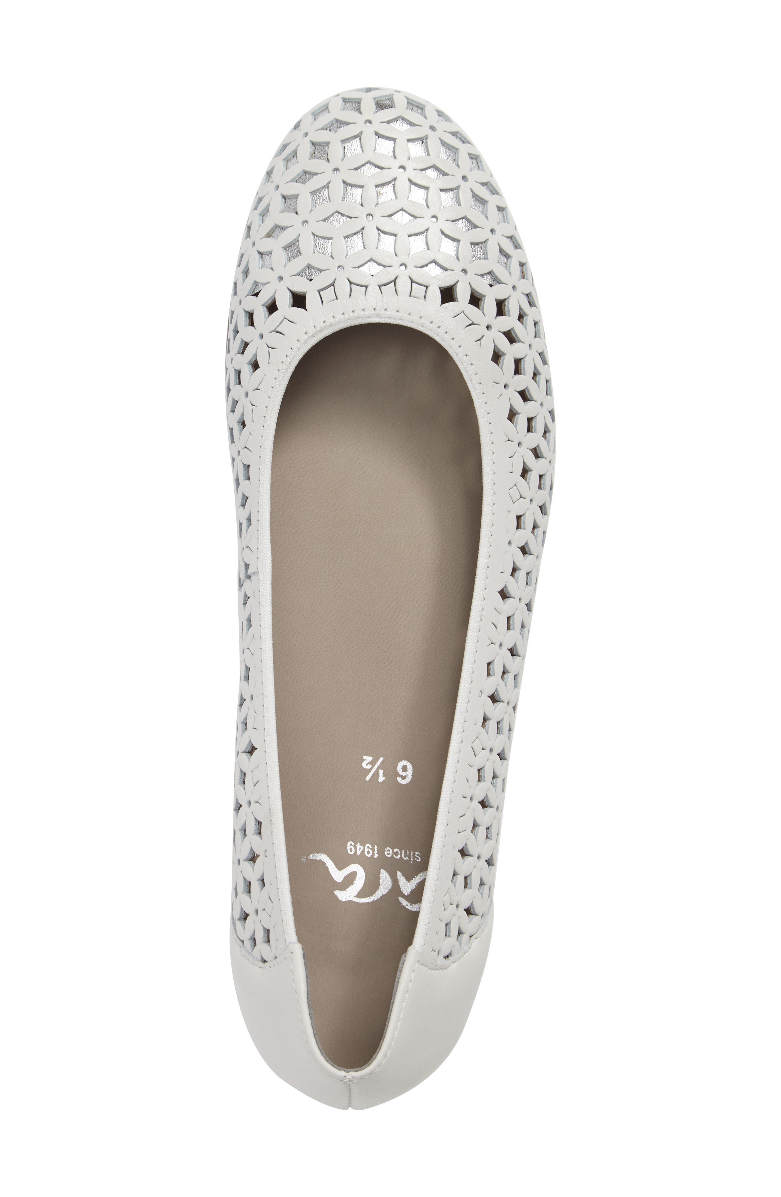 ara Stephanie Perforated Ballet Flat, Alternate, color, 