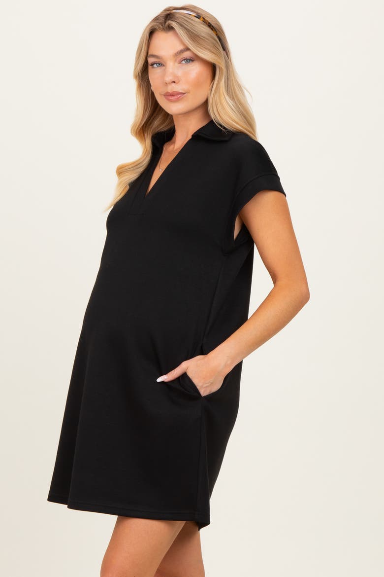 Collared Pocket Dress, Alternate, color, Black