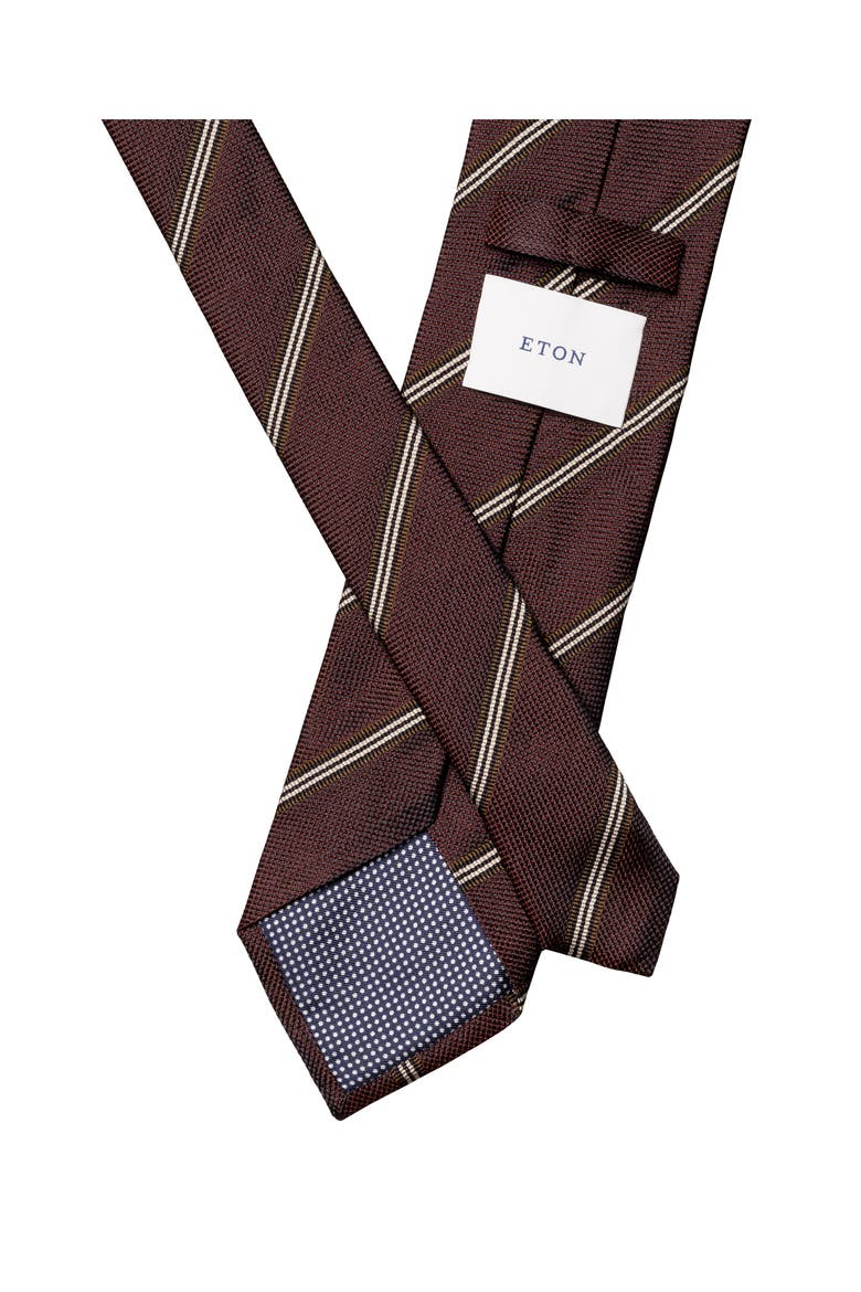 Stripe Silk Tie, Alternate, color, MEDIUM RED