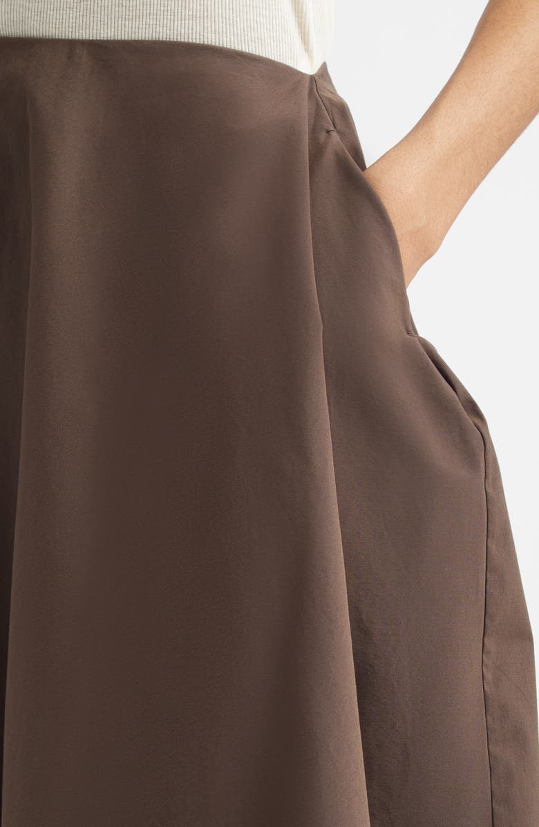 GIA STUDIOS Aeron Cotton Blend Skirt, Alternate, color, Brown