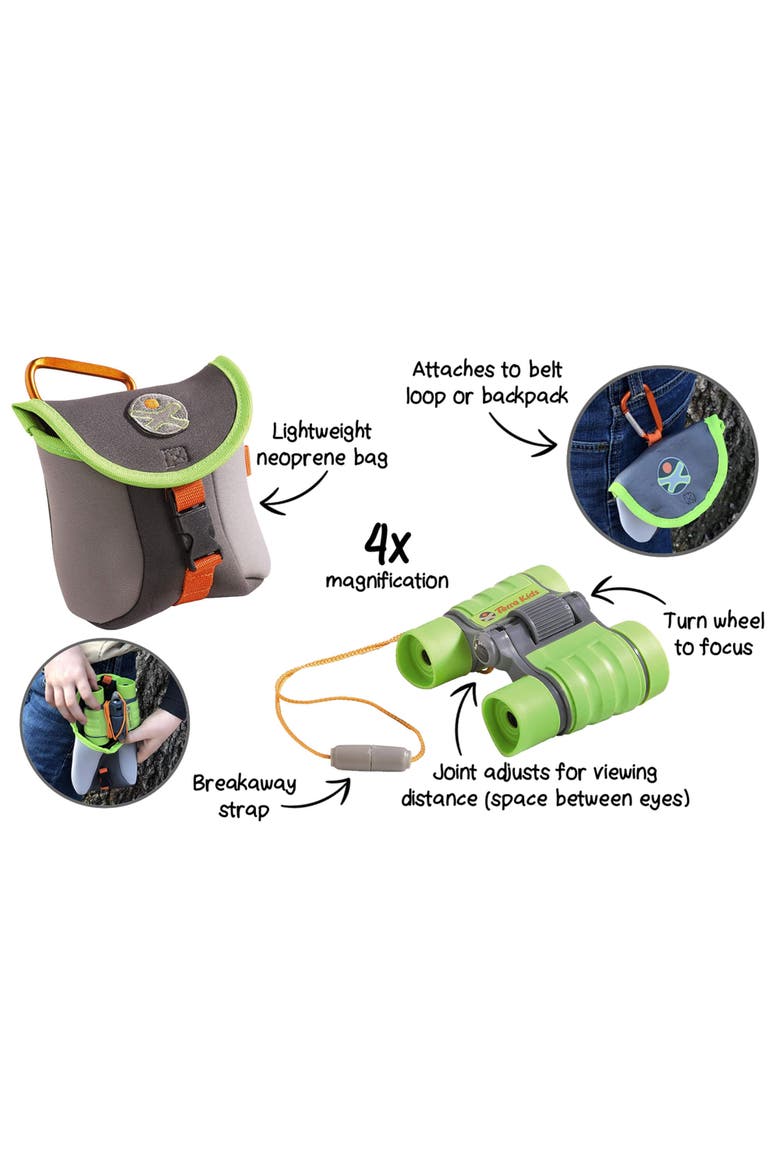 Terra Kids Binoculars with Bag, Alternate, color, Green Multi