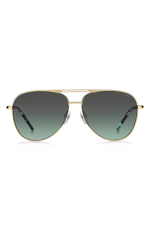59mm Gradient Pilot Sunglasses