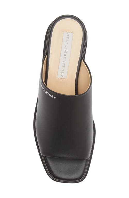 Stella Mccartney Sneak-elyse Platform Slide Sandal In 1000 - Black
