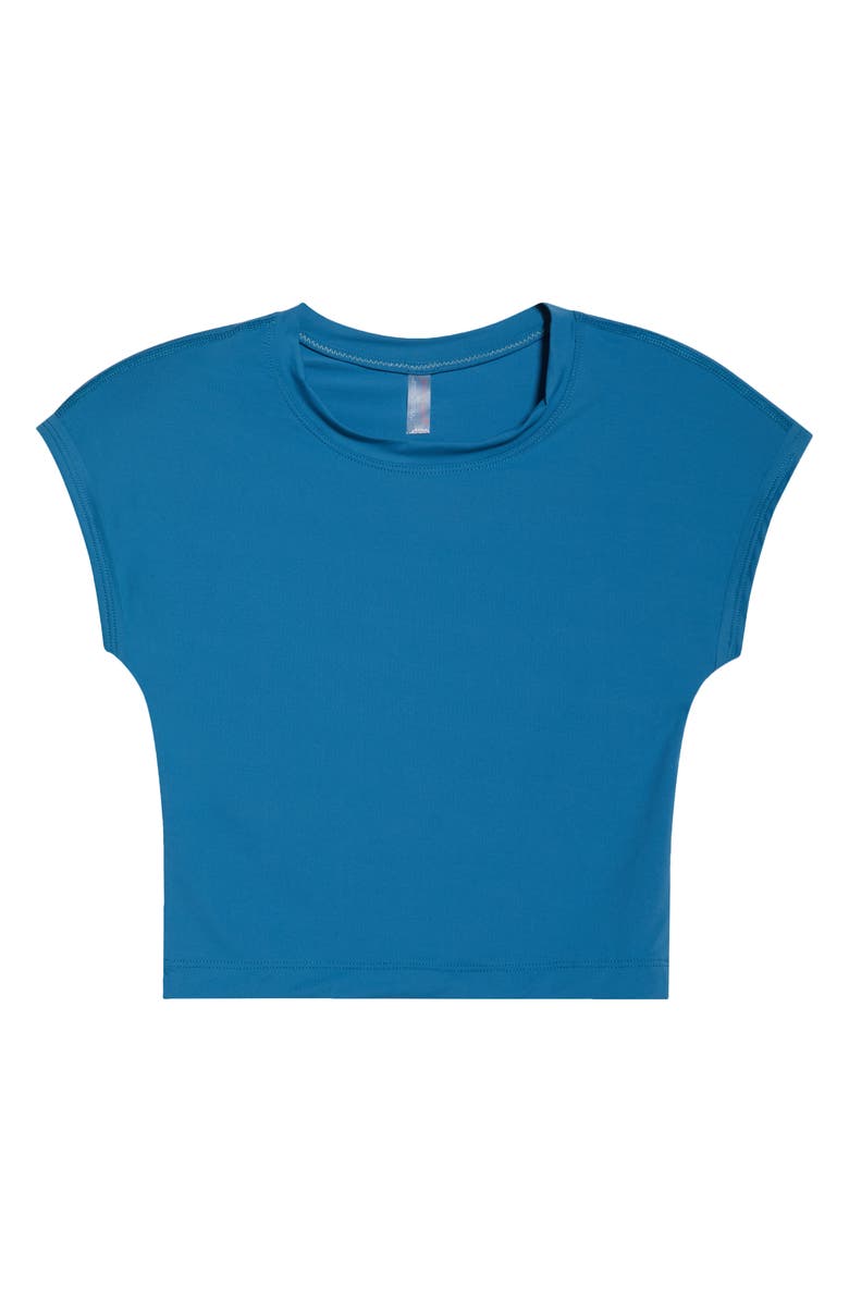 Free People Devoted Crop T-Shirt, Alternate, color, Celestial Blue