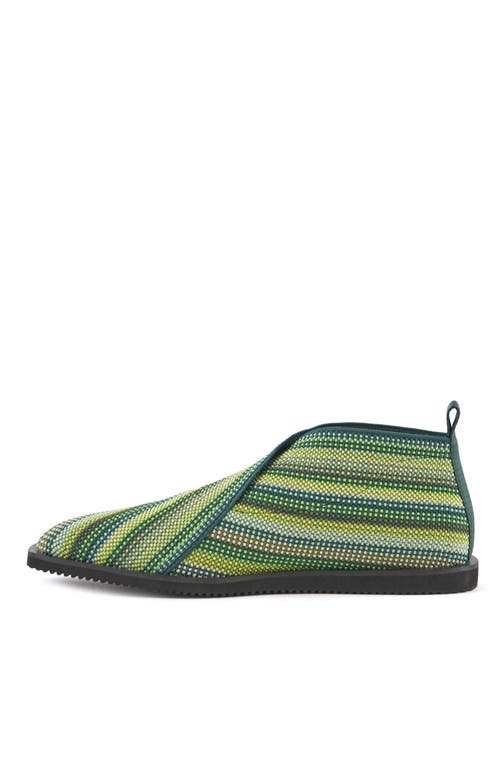 United Nude Fold Square Lo Slip-on In Emerald Mix