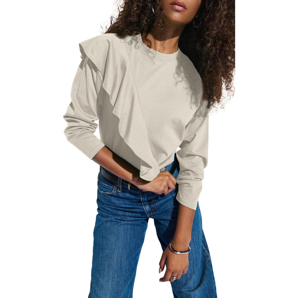 NATION LTD NATION LTD FARRAH RUFFLE LONG SLEEVE TOP