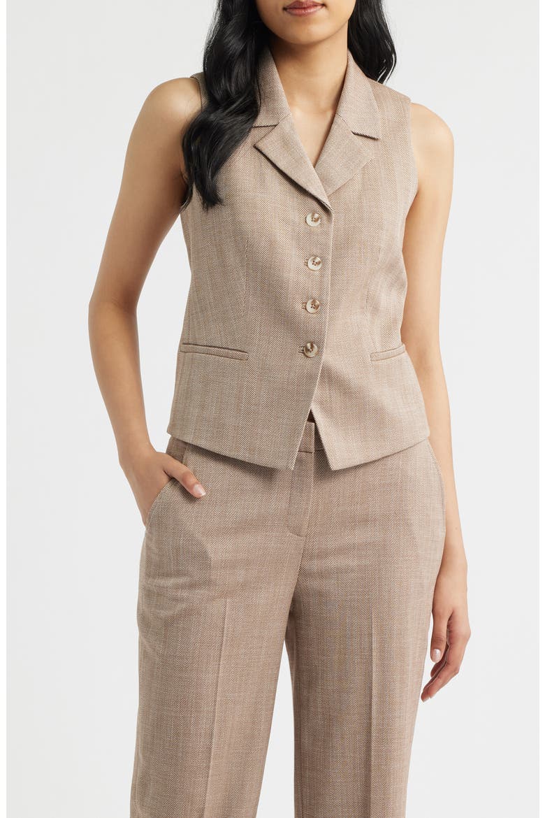 Herringbone Vest, Main, color, RUST MULTI