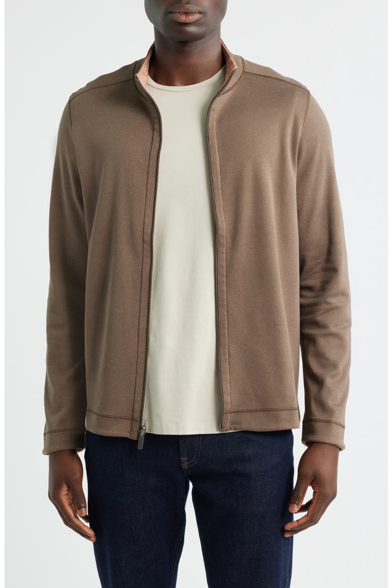 XC4® Reversible Performance Zip Jacket, Main, color, BROWN/ RUST