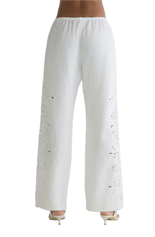 Bella Dahl Embroidered Eyelet Linen Beach Pants